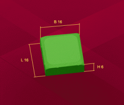 ФЭМ-16 квадрат зеленая фото